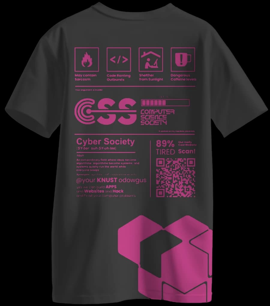 Kernel Panic CSS Tee, back artwork